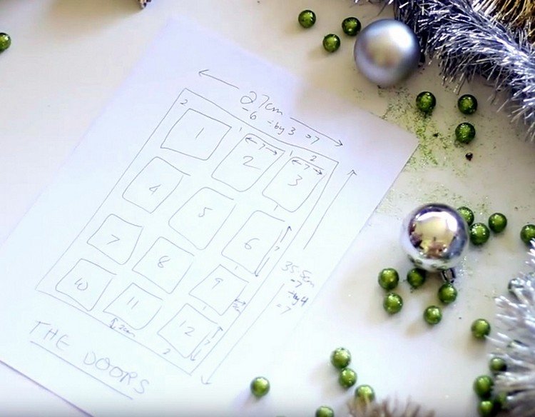 Plánovanie rozmerov adventného kalendára adventný kalendár-urob si sám-ženy-návod-plánovanie