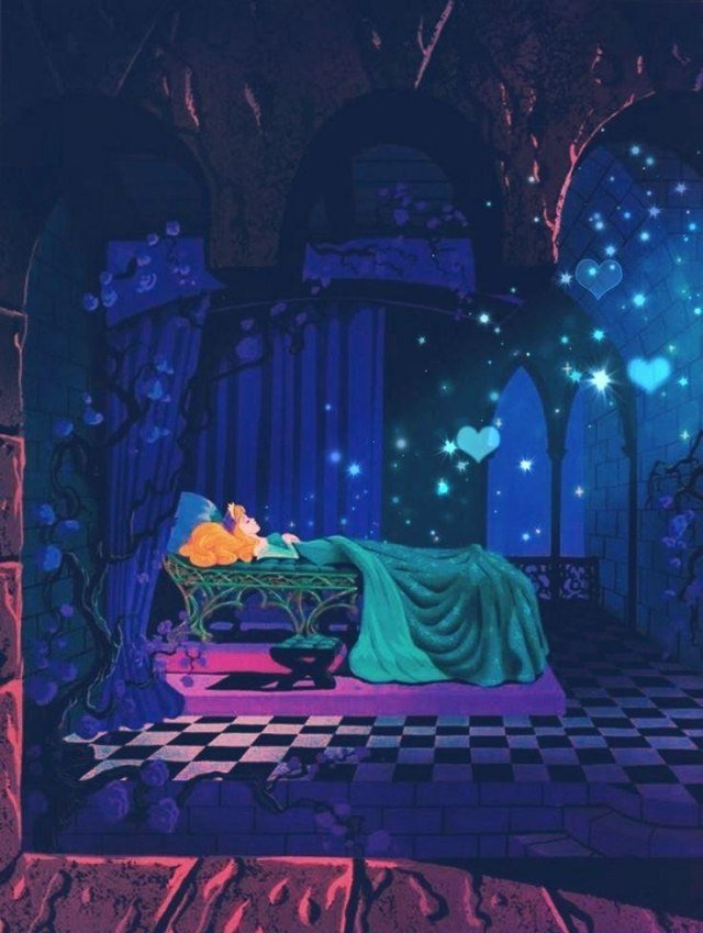 Detská izba pre malé dievčatá motto-dornroeschen-disney-spálňa