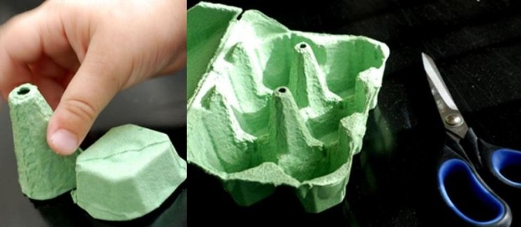 Návody na výrobu-jeseň-deti-drobet-huby-kartón na vajíčka-strihanie nožníc