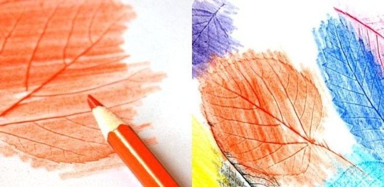 ručné inštrukcie-jesenné-deti-drotárstvo-farby-jesenné-baeltter-farebné ceruzky-výtlačky-farebné