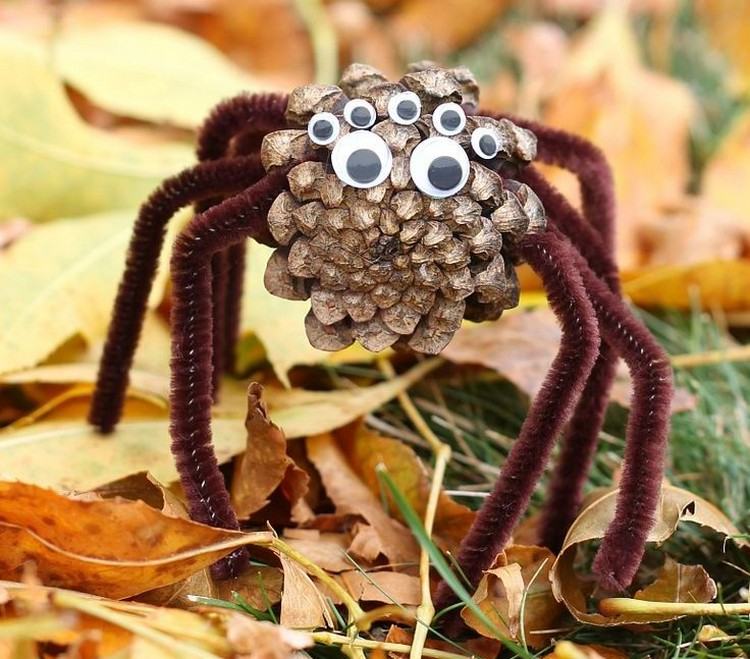 drotár-jeseň-deti-šišky-čistič rúrok-pavúk-krútiť očami