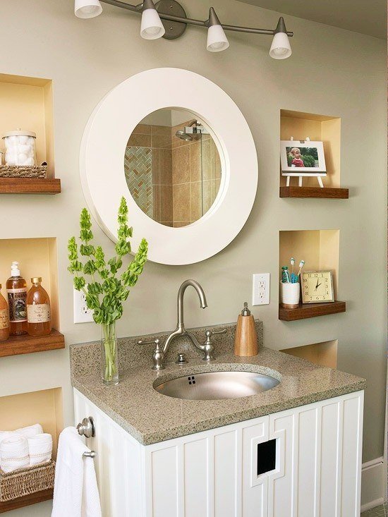 vstavané regály-skladovanie-organizácia v kúpeľni