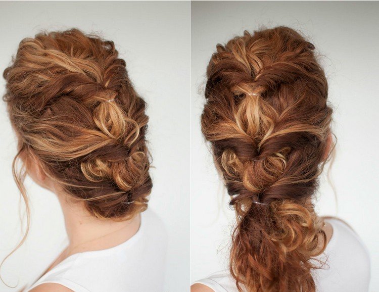 Účes pre každodenné alebo slávnostné príležitosti Urob si sám-urob si-sviatočný-melír pre prírodné kučery