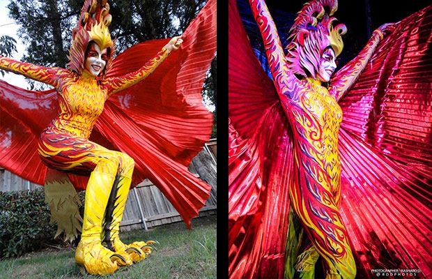 Halloween šitie ženy fénixovej červenej čiapky Nápady na halloweensky kostým žena fénixová červená čiapka