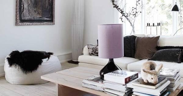 Škandinávsky byt-puristický nábytok z kožušiny z mäkkých tkanín