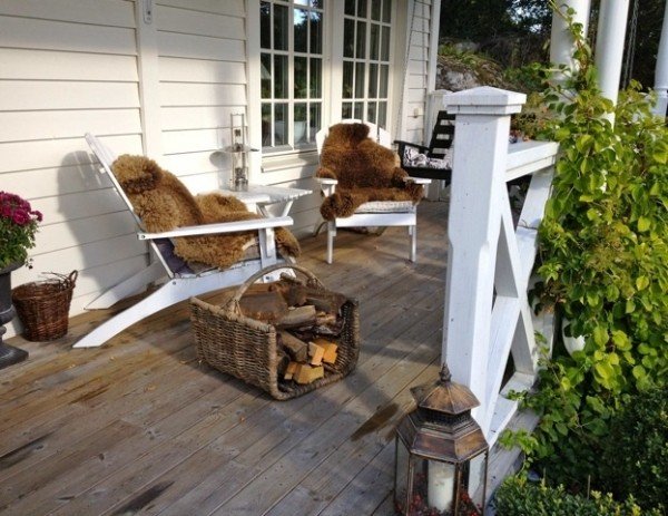 Vonkajší nábytok dizajn veranda hody kožušiny