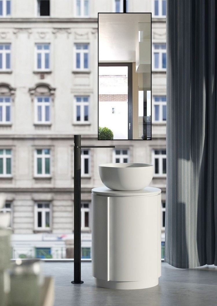 umývadlo-základňa-skrinka-voľne stojaca-malá-biela-okrúhla pultová umývadlo-TIBERINO-APG-Studio-Cielo