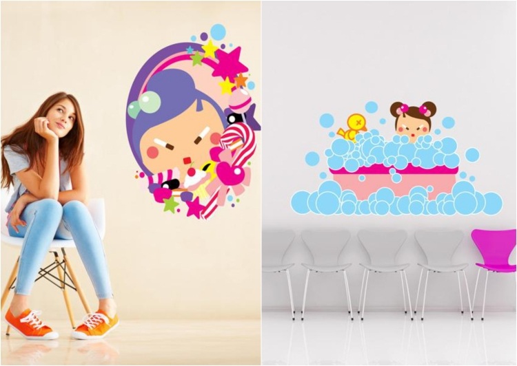 cool-wall-tetovanie-miestnosť pre mládež-dievča-bábika