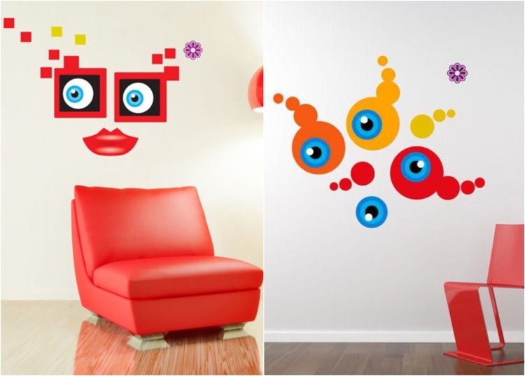 cool-wall-tetovanie-izba-pre deti-pestre-farby-modre-oci