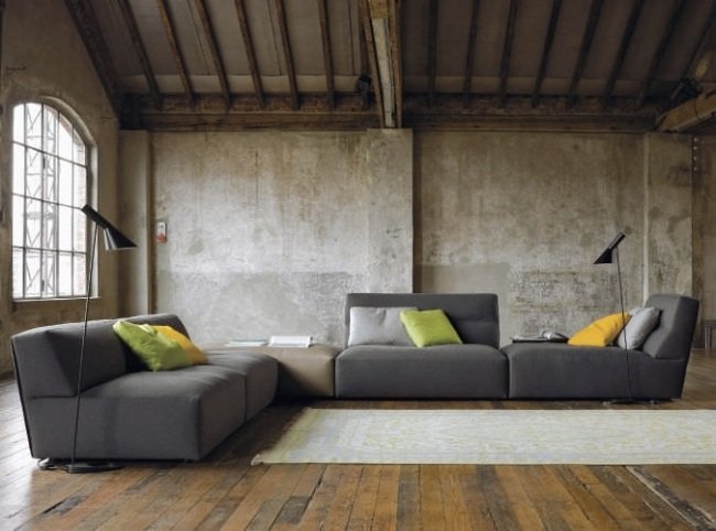 modulárna pohovka šedá JOE Lievore Altherr Molina verzelloni