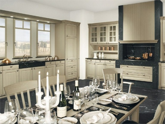 kuchyňa-vidiecky štýl-modrý-mramor