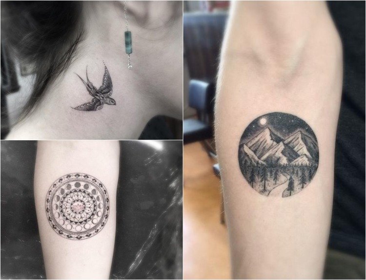 Filigránové-tetovacie-motívy-lastovička-mandala-kruh-krajina-hory