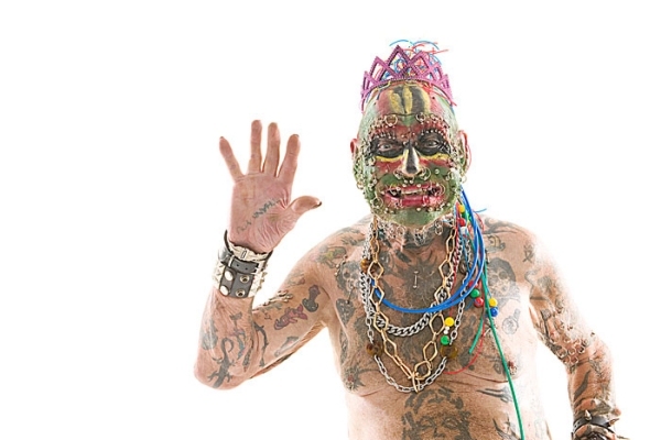 Princ Albert Mann-s najviac piercingmi na svete-Idea Halloween make-up