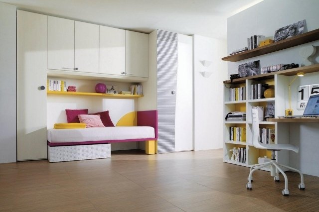 nápady na dizajn dospievajúcej miestnosti pre nábytok pre dievčatá