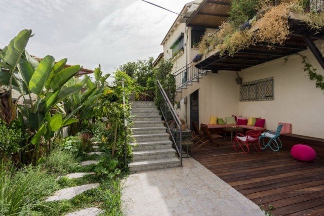 Dizajn nádvoria a záhrady-priestor na sedenie-ochrana súkromia-výsadba