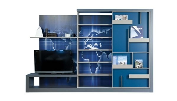 Elegantná moderná nástenná jednotka do obývačky