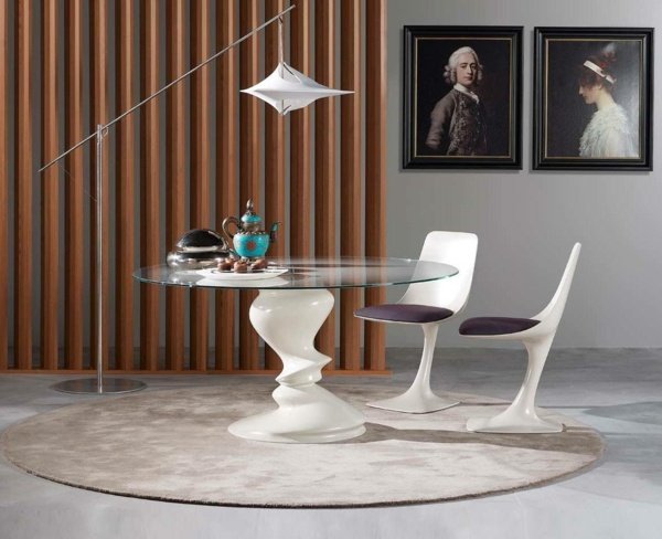 moderný biely konferenčný stolík klasická obývačka