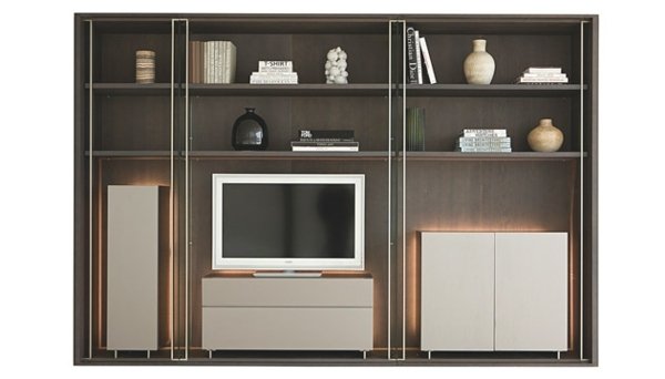 Nástenný systém aqua-drevený-nábytok-obývačka-Roche-Bobois