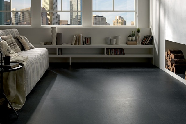 obývačka-podlaha-dlažba-veľkoformátová-matná-antracitová