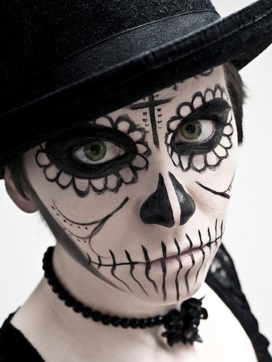 cukrová lebka make -up halloween nápady make -up ženy make -up cukrovej lebky, nápady na make -up na halloween pre ženy