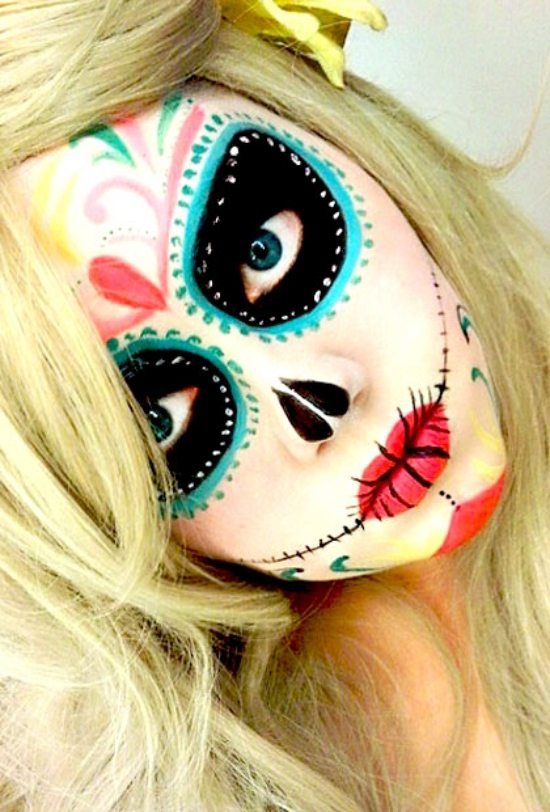 los de muertos nápady na make-up halloween ženy los de muertos halloween vymyslite nápady pre ženy