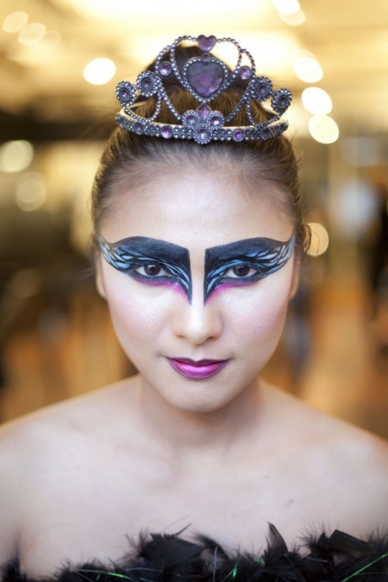 čierna labuť halloween make -up tipy nápady ženy čierna labuť halloweenske tipy na make -up nápady pre ženy