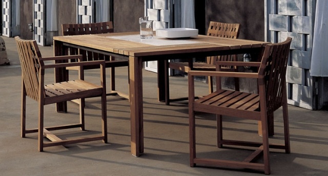 exteriérový nábytok sedacia skupina kreslo teak-Rodolfo Dordoni