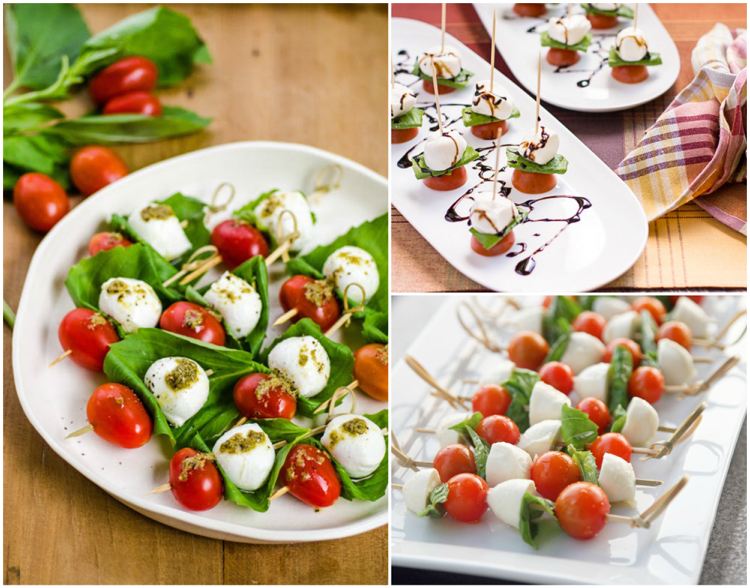 Tomato Mozzarella Skewers Finger Food Party