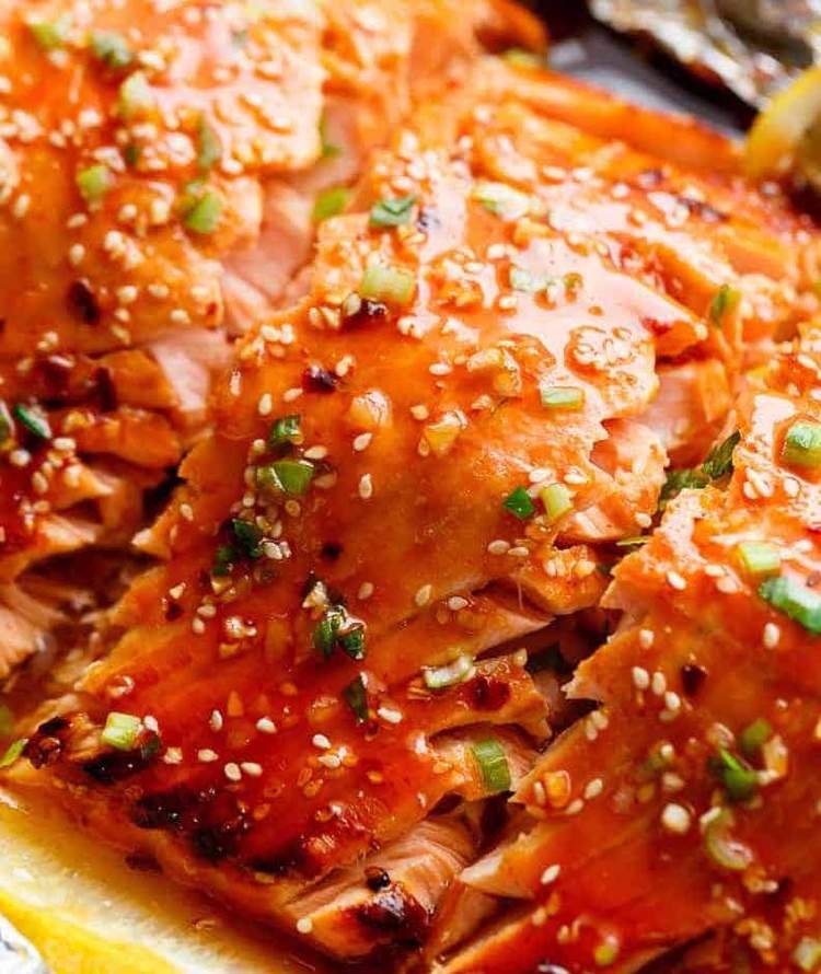 V rúre uvarte teriyaki lososa