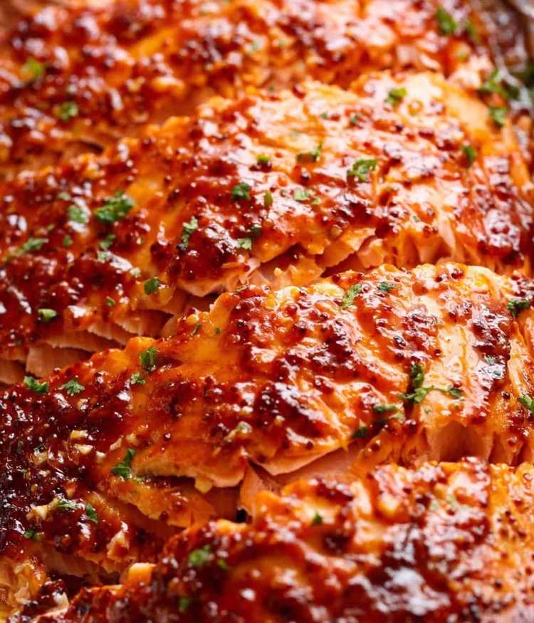 Losos v rúre s medovo -horčicovou polevou