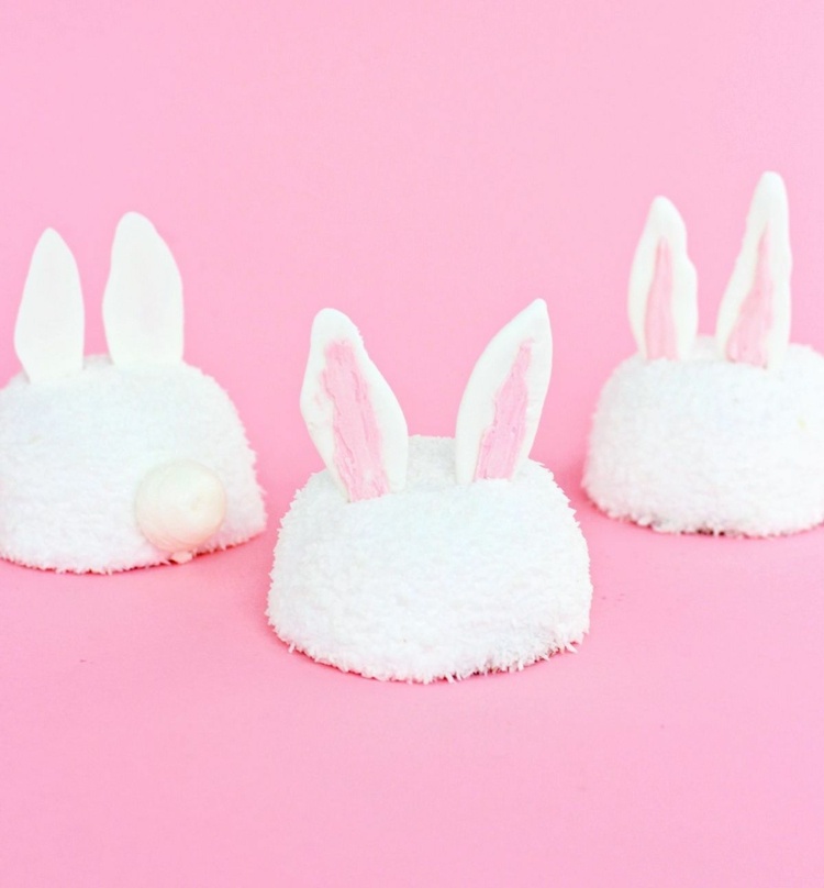 Premeňte sušienky alebo hľuzovky na malých zajačikov so sušeným kokosom