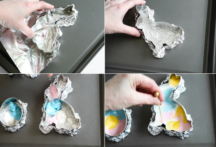 Vykrajovátko na veľkonočného zajačika zabalte do alobalu a použite ho ako pekáč