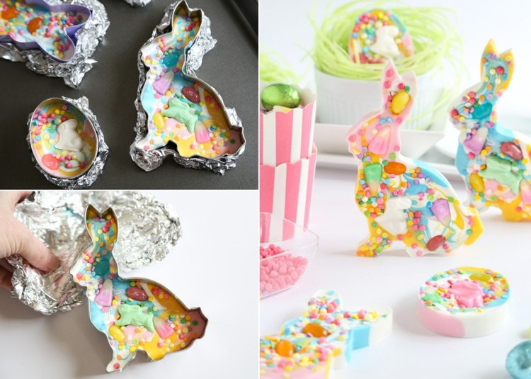 Vytvorte vzory s mramorovým efektom s couverture a ozdobte sladkosťami