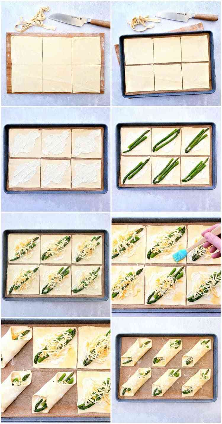 Špargľu pripravte v lístkovom cestíčku krok za krokom