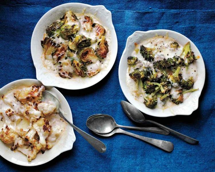 jesenné recepty-vegetariánska-smotana-rúra-pečená-karfiol-brokolica-artičoky