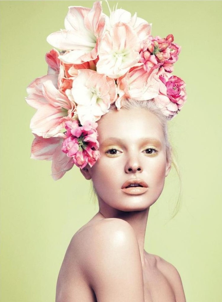 citrónovo žlté očné tiene a béžové pery jarný make-up-nahé pery-žlté-očné tiene