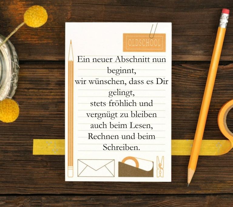 Blahoželanie k bezplatnej tlači so želaniami a riekankami na prvý školský deň