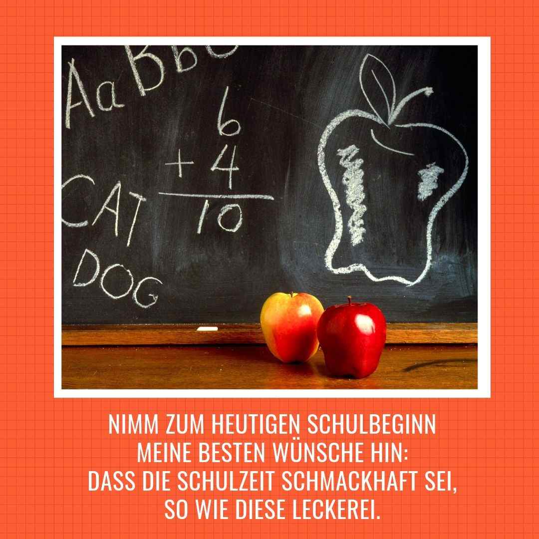 Späť do školy, rozprávanie a priania s tabuľou a jablkami ako obrázok