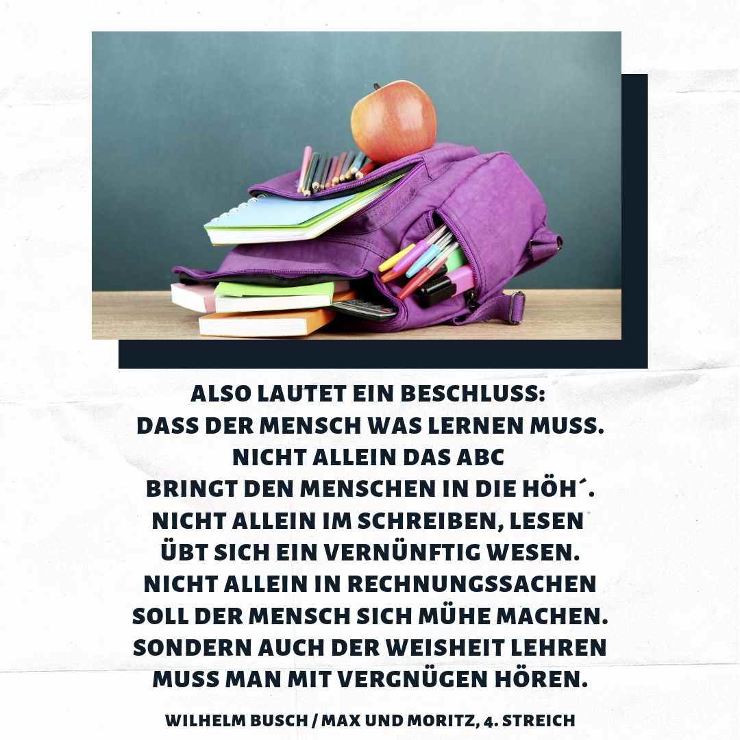 Späť do školy citáty Wilhelma Buscha z Maxa a Moritza