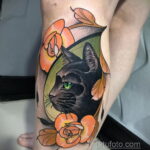 Rysunek tatuażu z czarnym kotem - zdjęcie - 1