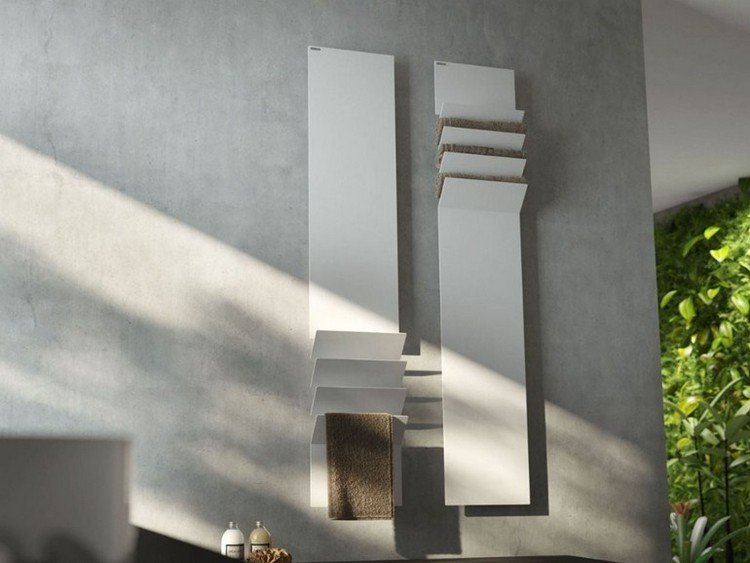 Sušička uterákov s policami z hliníka - Flaps by Antrax It moderné-radiátory-sušič uterákov-hliník-CHLAZENIA-ANTRAX-IT