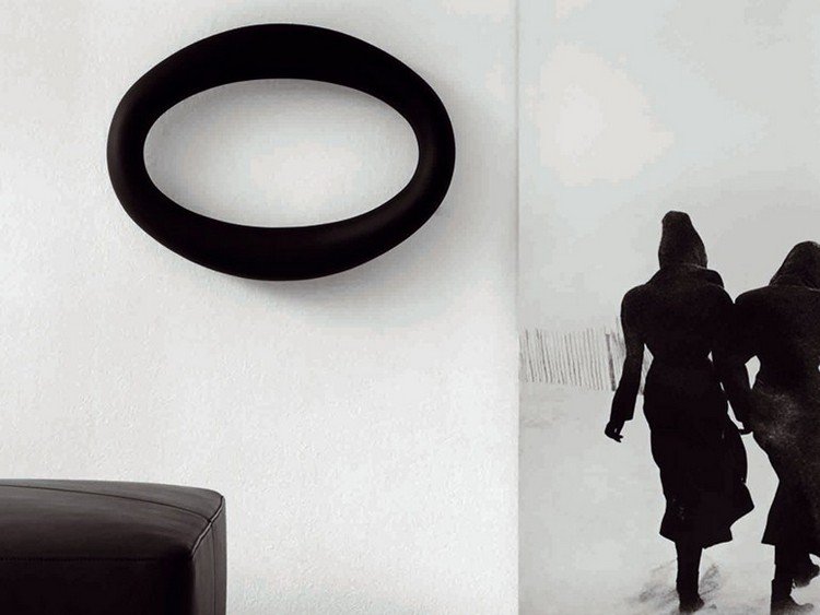 oválny ohrievač uterákov v čiernej farbe - Eternity od Caleido moderné-radiátory-teplovodný-uterák-ohrievač-čiernych-oválnych-ETERNITY-CALEIDO