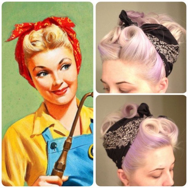 rockabilly účes s látkovým stylingom 50. rokov rockabilly-účes-s-vôňou-50-tych rokov