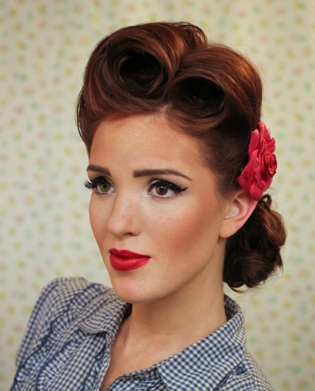 retro rockabilly účes víťazné závitky vintage vzhľad retro rockabilly účesy víťazné závitky vintage vzhľad