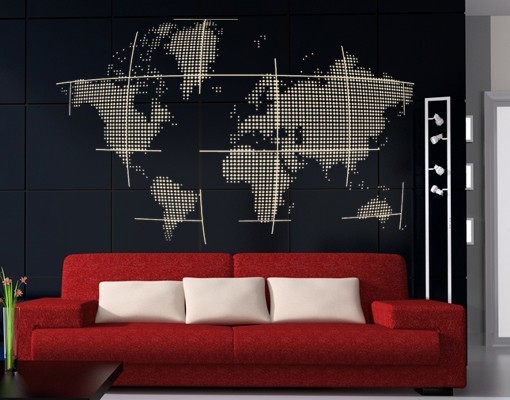 nápad na výzdobu mapy sveta obývacia izba nápad na výzdobu mapy sveta