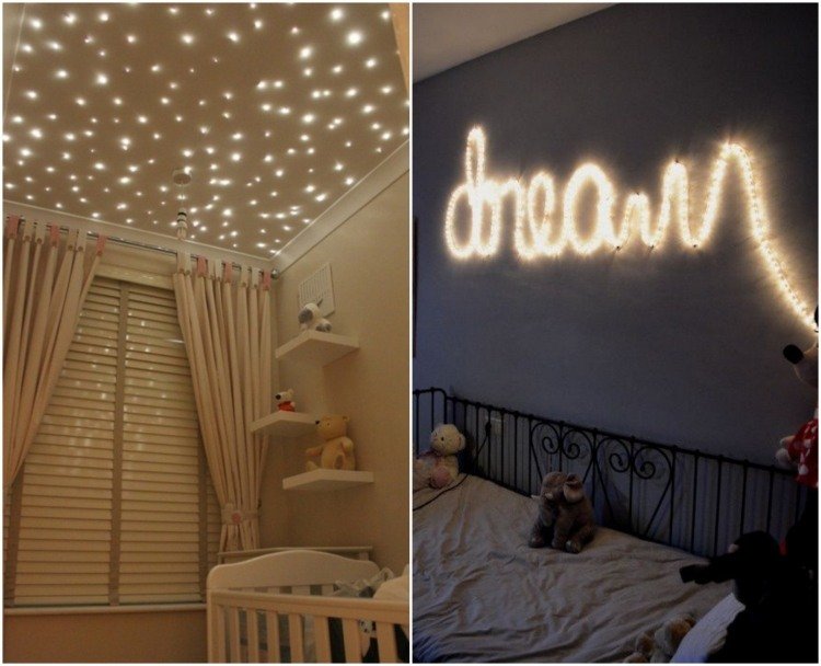 diy-idea-osvetlenie-detská izba-rozprávkové svetlá-led-svetlá