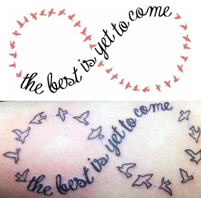 Tetovacie šablóny s nápisom symbolu nekonečna Nápis na tetovanie nekonečných symbolov