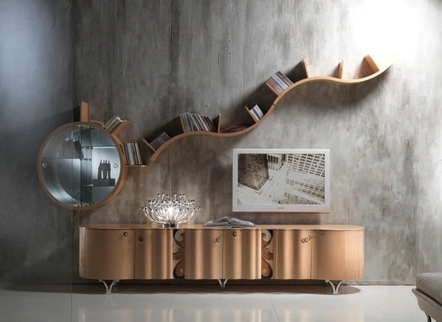 príborník mistral drevené vlny čelá kovové nohy carpanelli