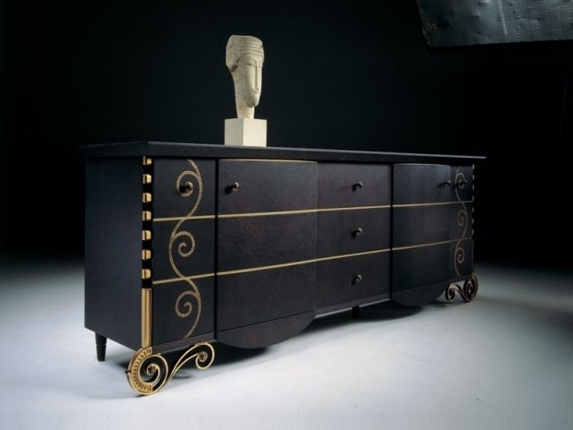 Nápady komody v rokokovom štýle elledue zlaté dekorácie z čierneho dreva