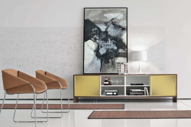 komody nápady police žlté fronty dizajn POIS TONIN CASA